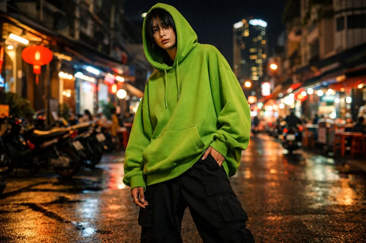 Lookbook streetwear Khanhclothes giữa phố đêm